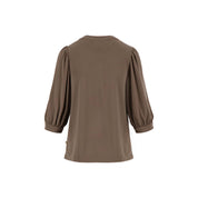 Top met pofmouw - leem