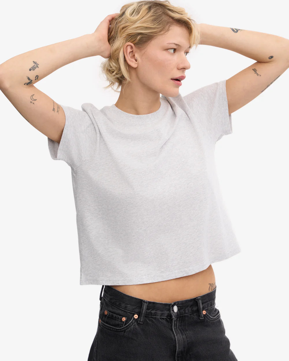 Organic boxy crop tee