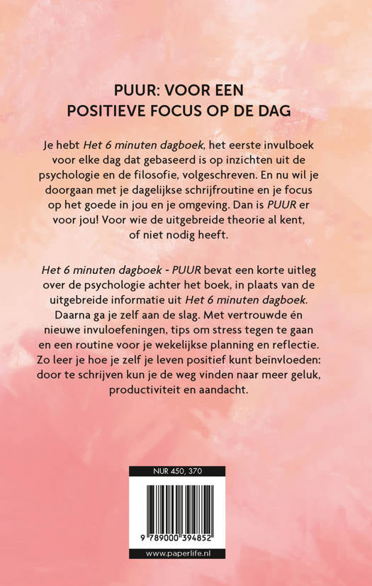 Het 6 minuten dagboek - peach