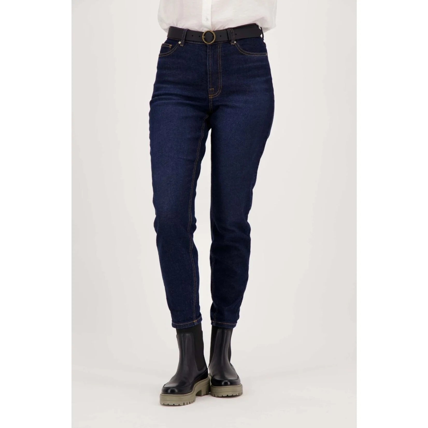 Trendy Mom jeans - donkerblauw