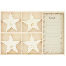 Afbeelding in Gallery-weergave laden, Zusss menukaartjes met houten standaard ster
