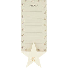Afbeelding in Gallery-weergave laden, Zusss menukaartjes met houten standaard ster

