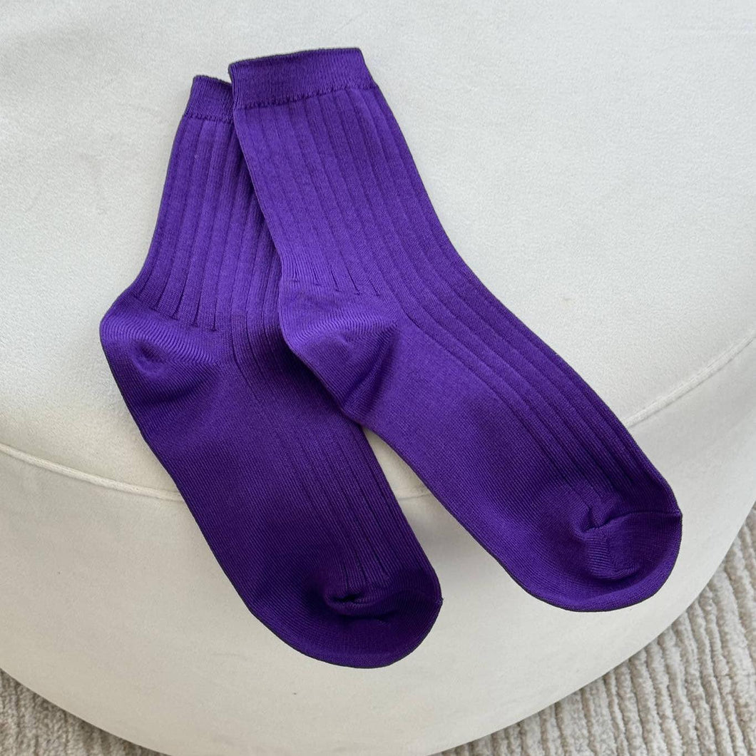 Her Socks - Eggplant