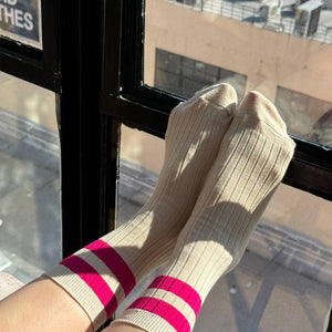 Her Socks Varsity - Magenta