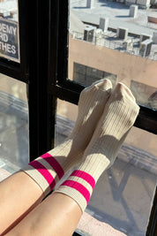 Her Socks Varsity - Espresso