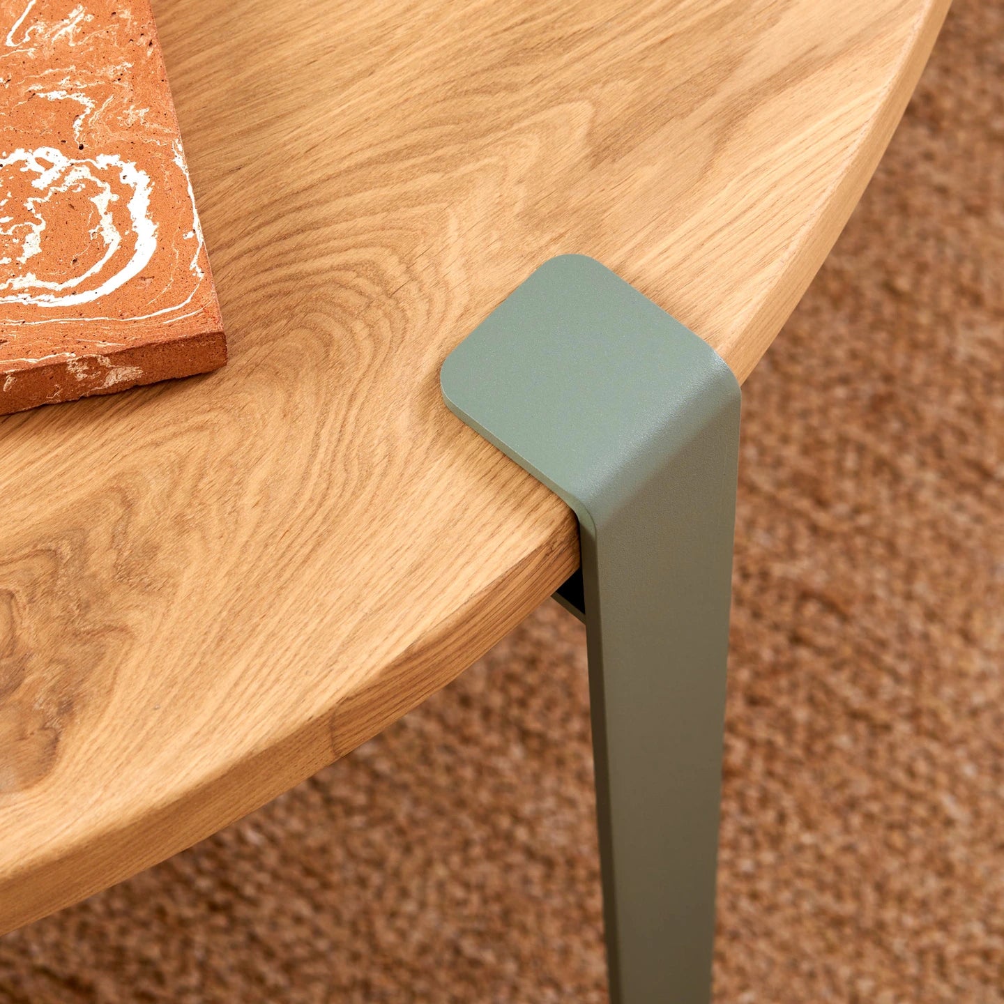 ronde salontafel - eikenhout