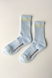 boyfriend socks - pastel sky