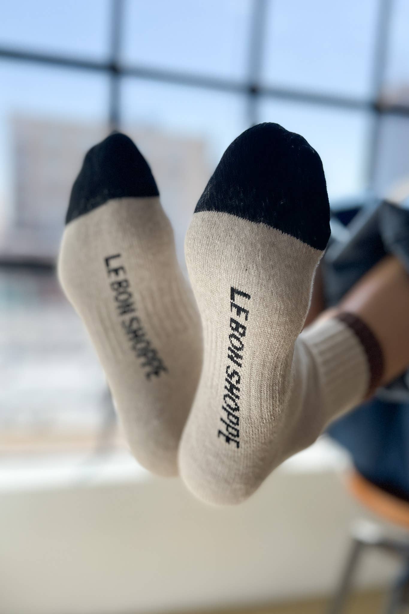 Girlfriend socks - Color block black coffee