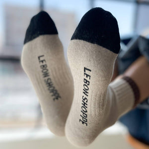 Girlfriend socks - Color block black coffee