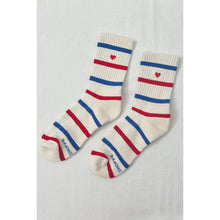 Afbeelding in Gallery-weergave laden, Boyfriend socks - Heart stripes
