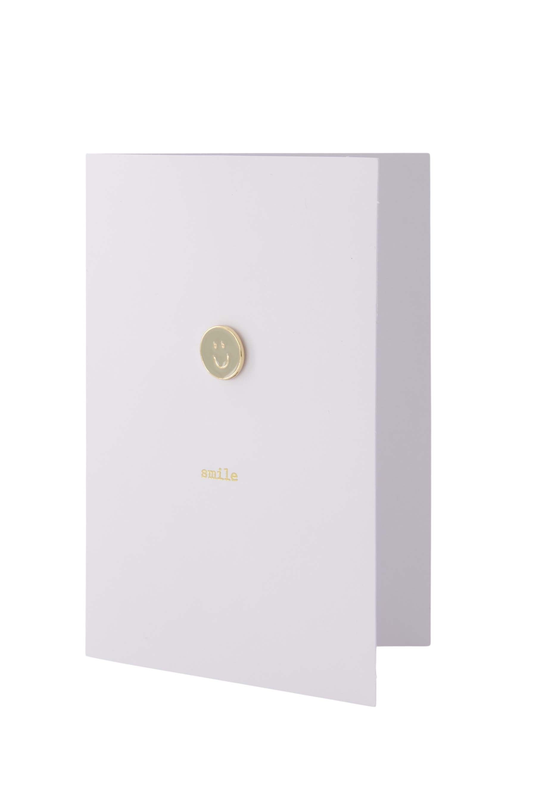 Wenskaart met broche - Smile