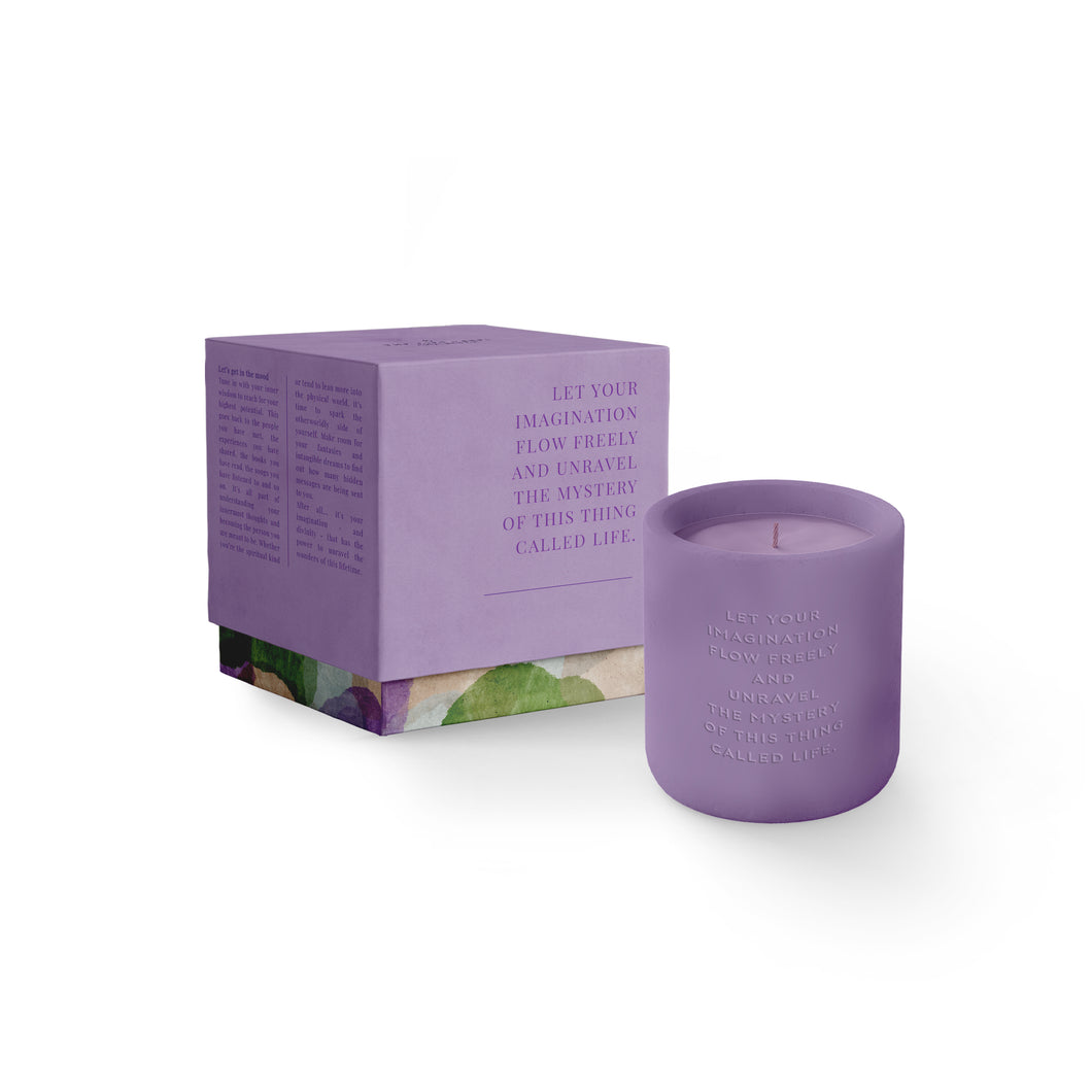 Cement candle - Purple imagination