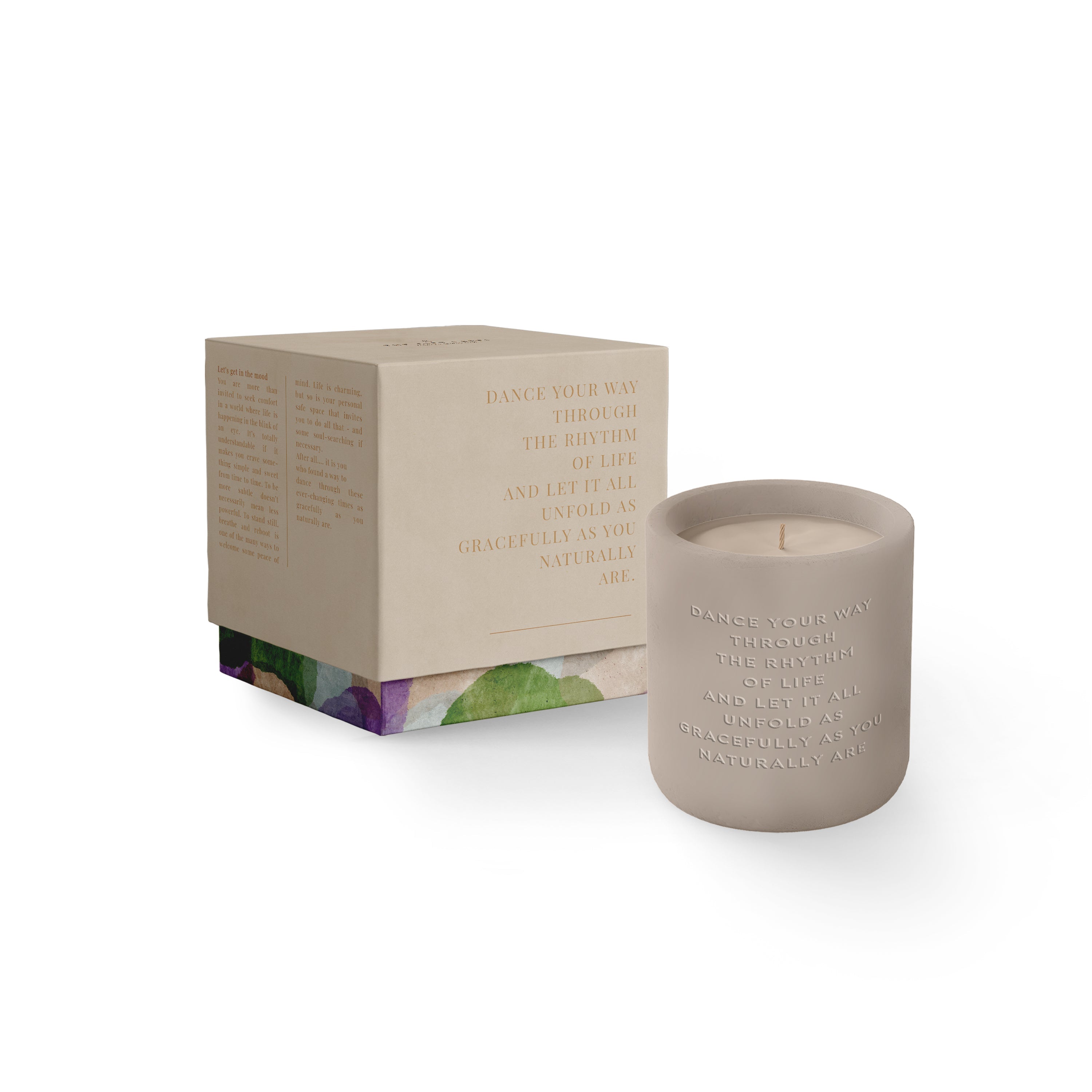 Cement candle - Beige rythm of life