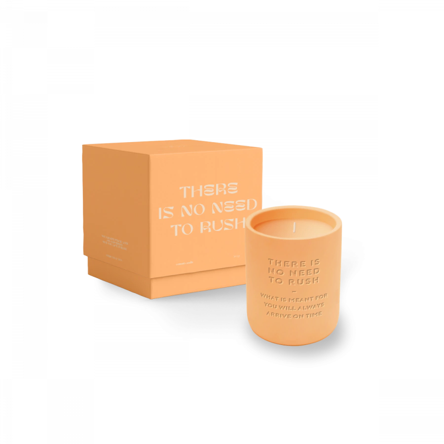 Cement candle small - There is no need to rush