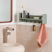 pli wall shelf with hooks - slim version