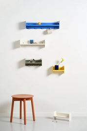 pli wall shelf with hooks - slim version