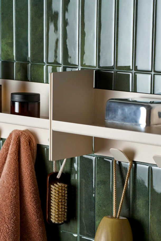 pli wall shelf with hooks - slim version