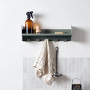 pli wall shelf with hooks - slim version