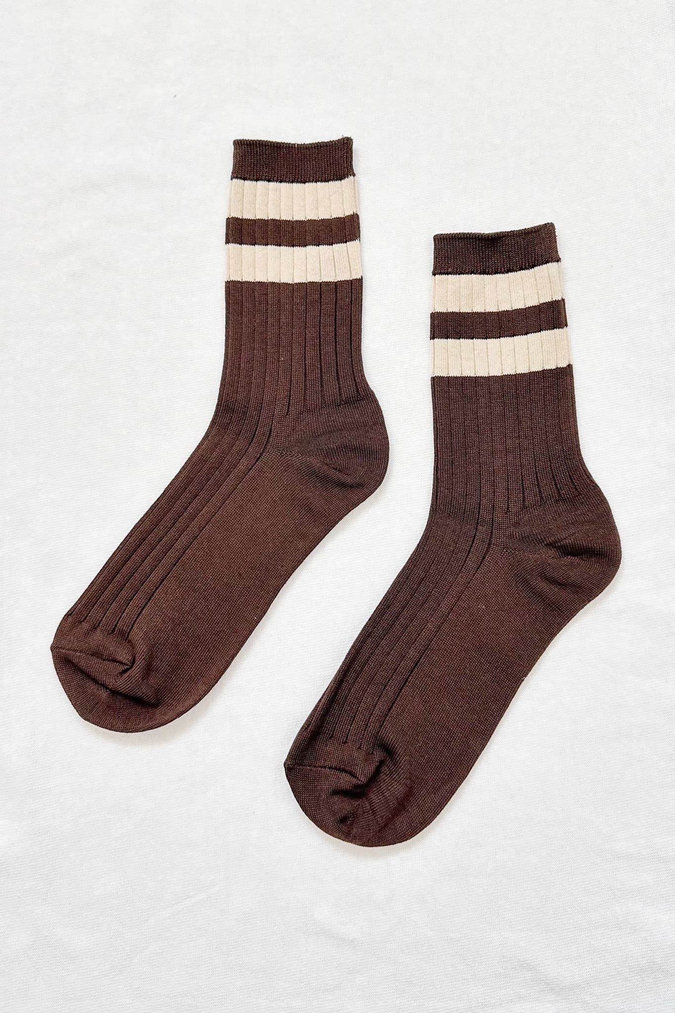 Her Socks Varsity - Espresso