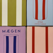 atina drinkglas - roze & rood