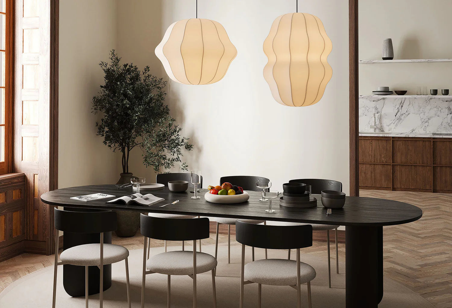 Plateau eettafel ovaal - sand of black