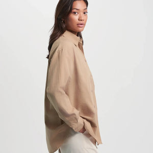 Organic Oversized Shirt - Ivory white