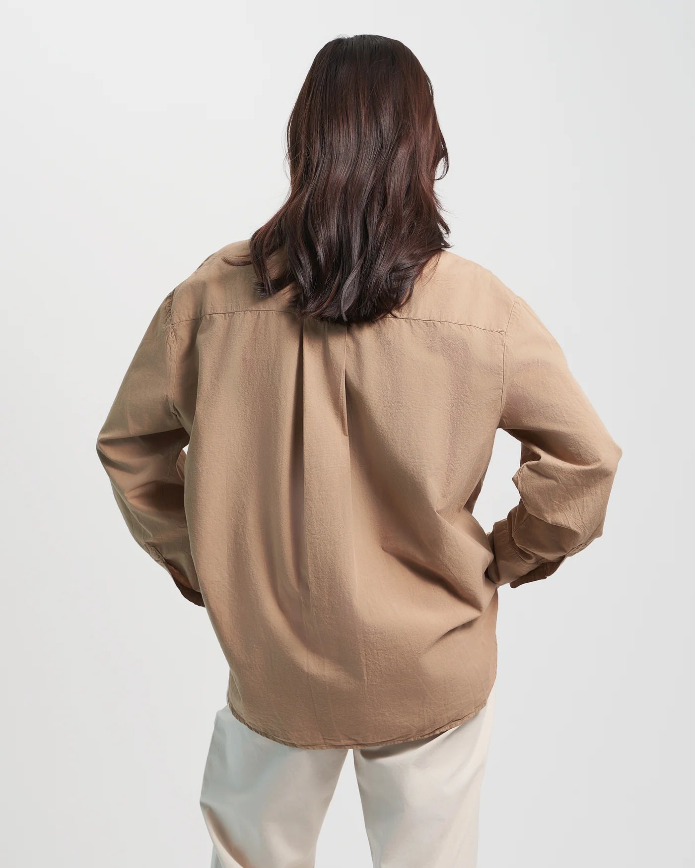 Organic Oversized Shirt - Ivory white