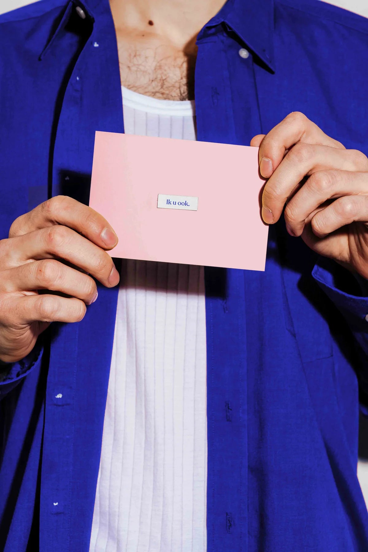 ik u ook - strijklabel op kaartje