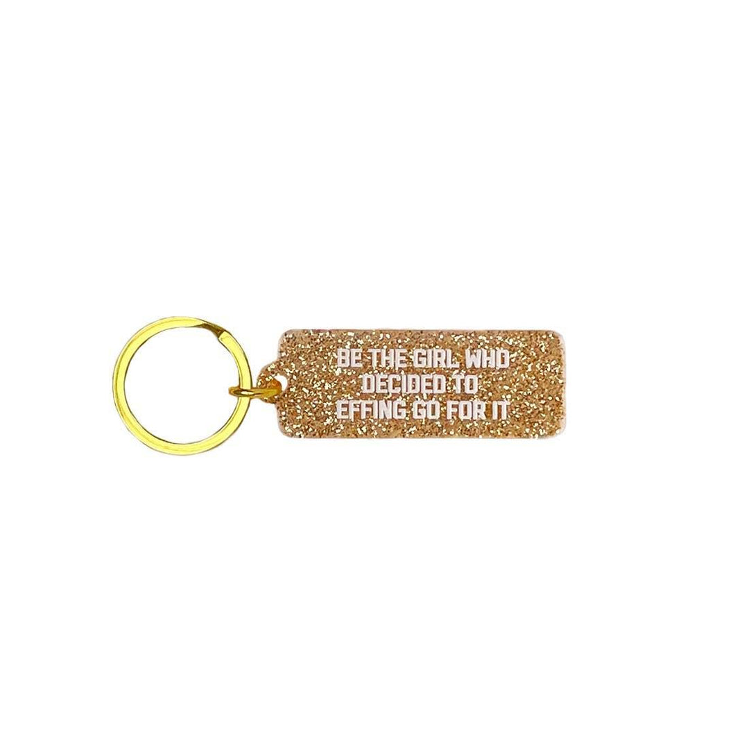 Be the girl - Sleutelhanger met glitter