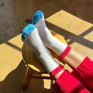 Girlfriend socks - Color block black coffee