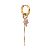 chain pink star hoop