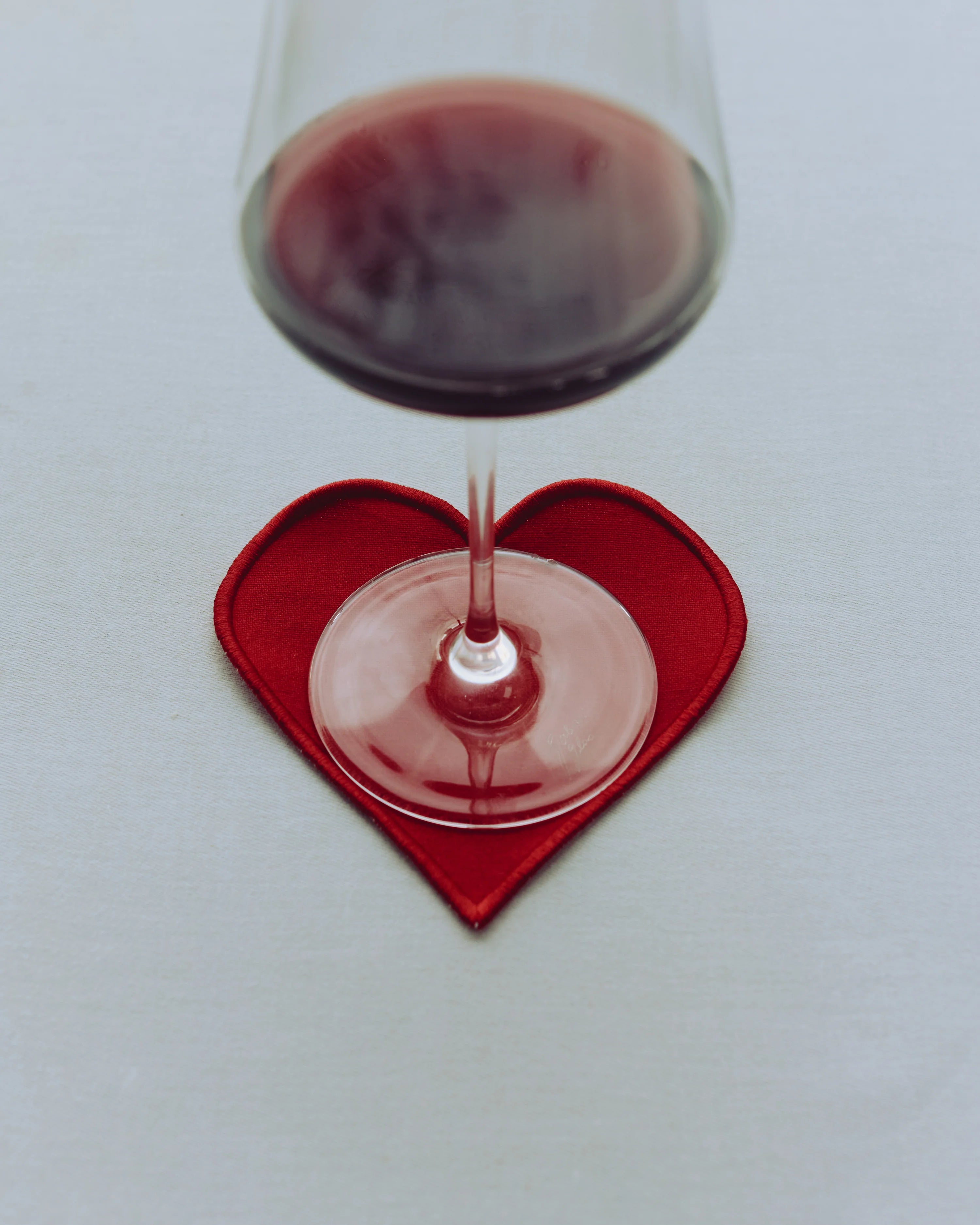 linnen onderzetters hearts in giftbox