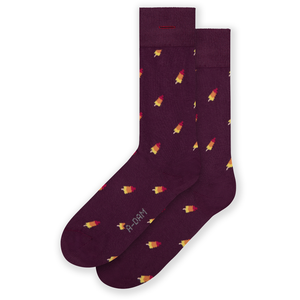 Burgundy rocket socks