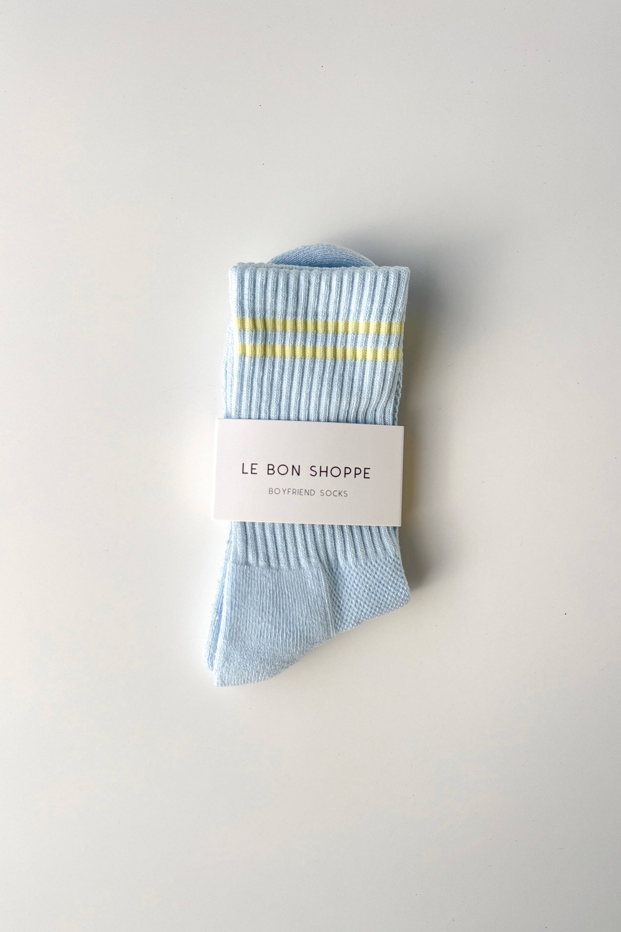 boyfriend socks - pastel sky