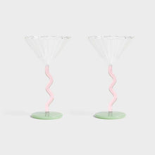 Afbeelding in Gallery-weergave laden, Curve pink - set glazen
