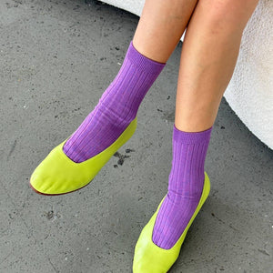 Her Socks - Eggplant