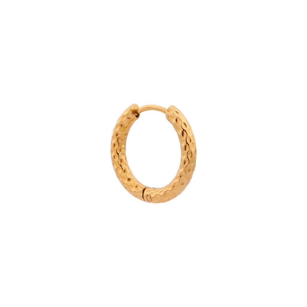 Oorbel - Hilly medium hoop goud