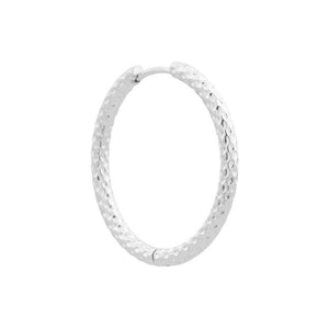 Oorbel - Hilly big hoop zilver