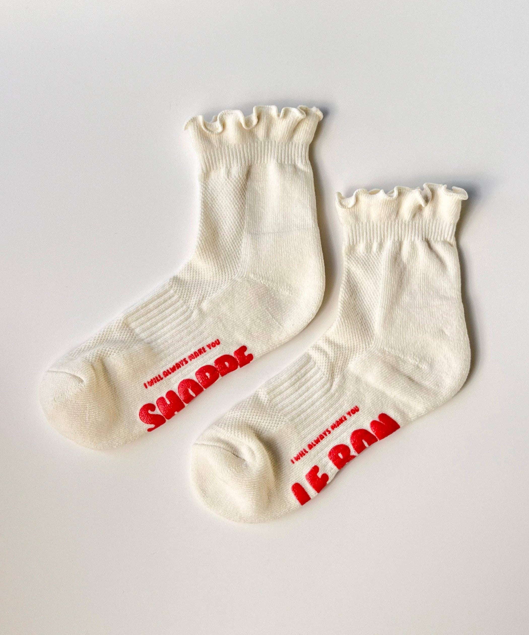 ruffled hugger crew socks