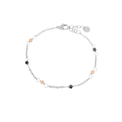Armband - Double dottie black goud of zilver