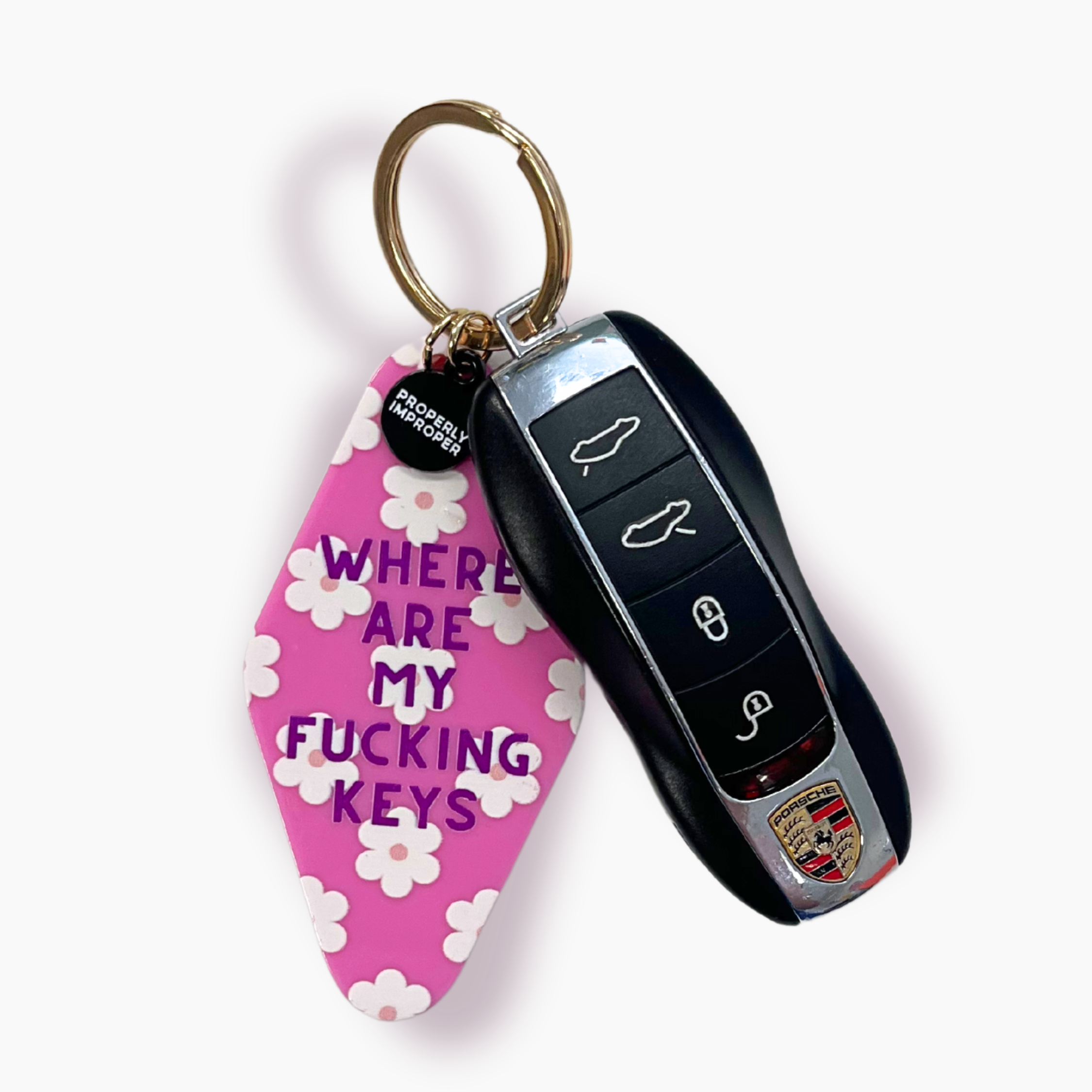 where are my keys roze - sleutelhanger