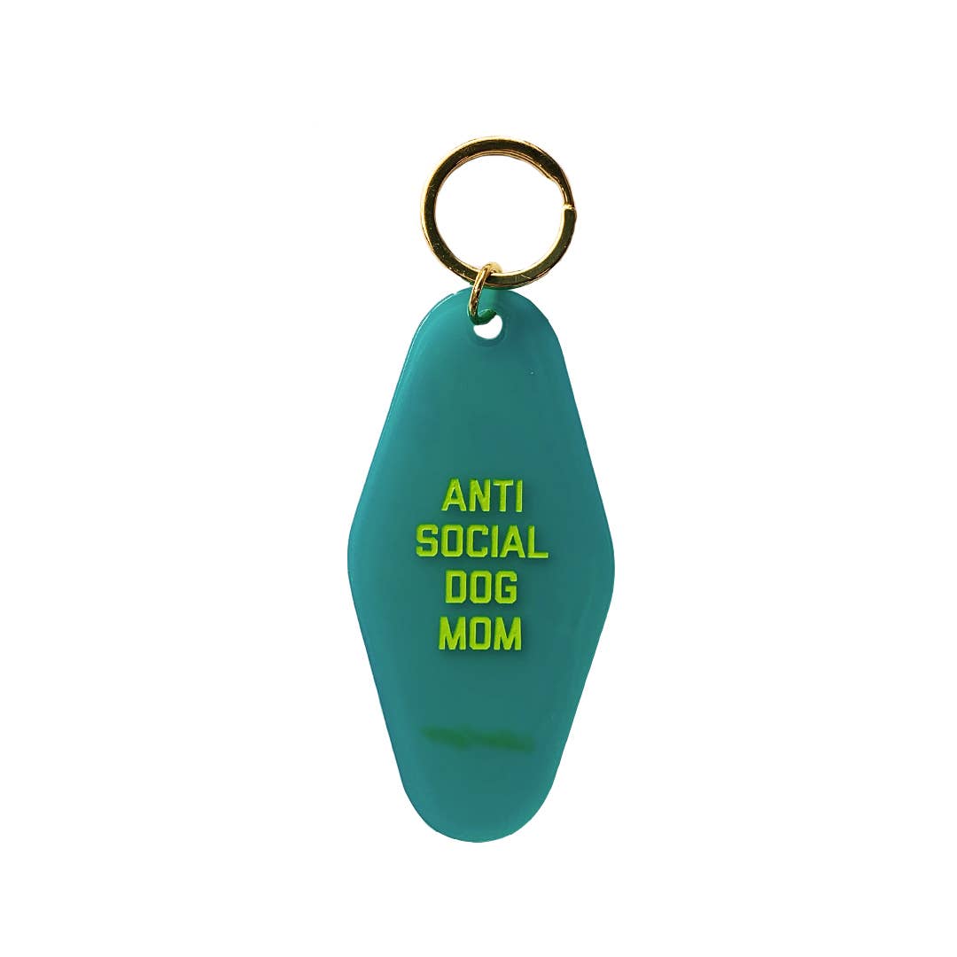 Anti Social Dog Mom - sleutelhanger
