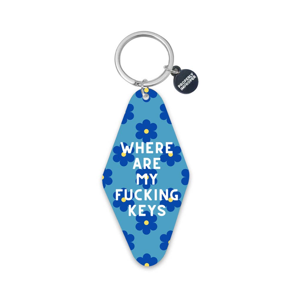 where are my keys blauw - sleutelhanger