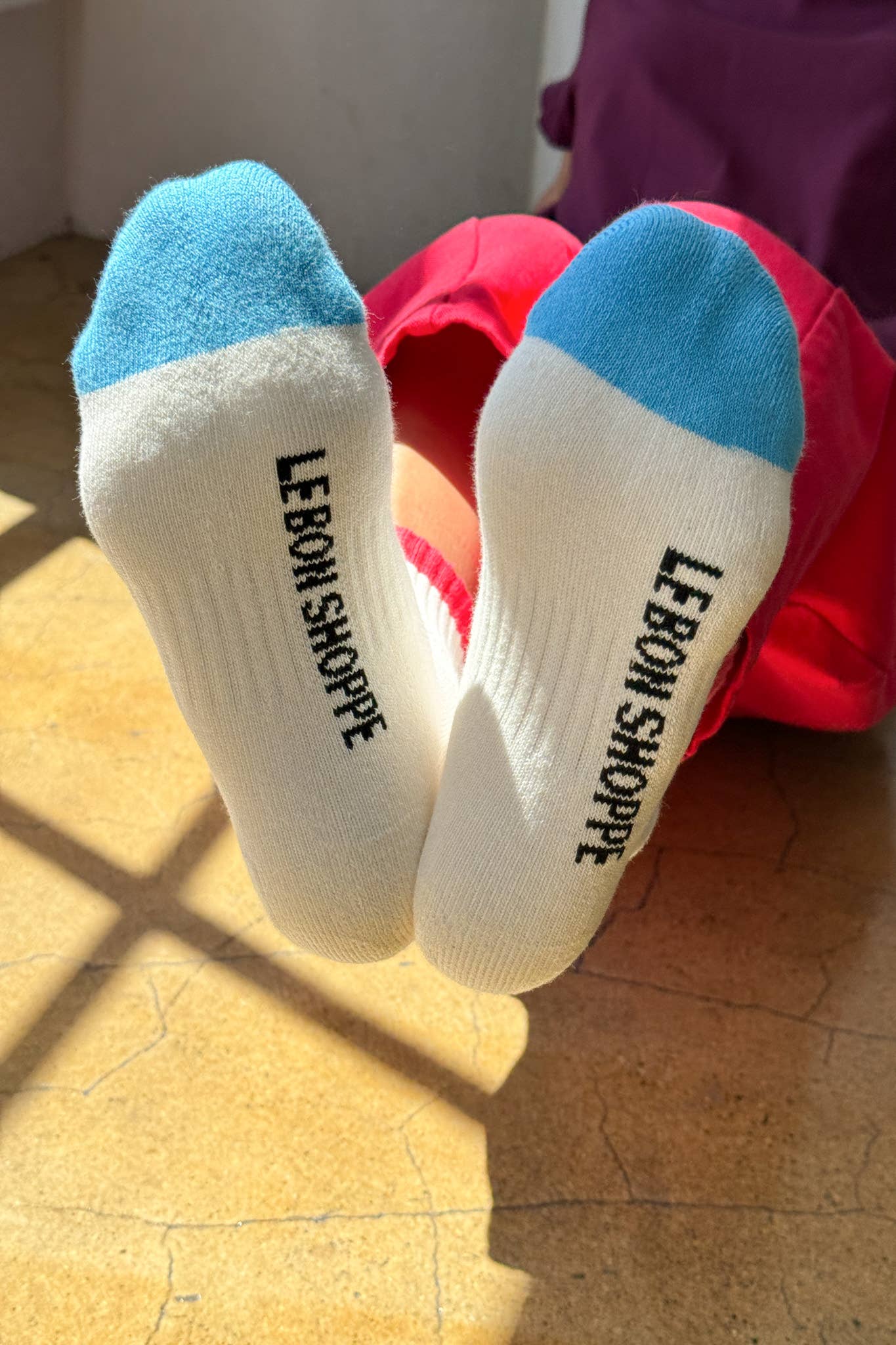 Girlfriend socks - Color block blue Red