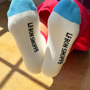 Girlfriend socks - Color block blue Red