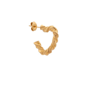 Oorbel - Twisted love hoop goud