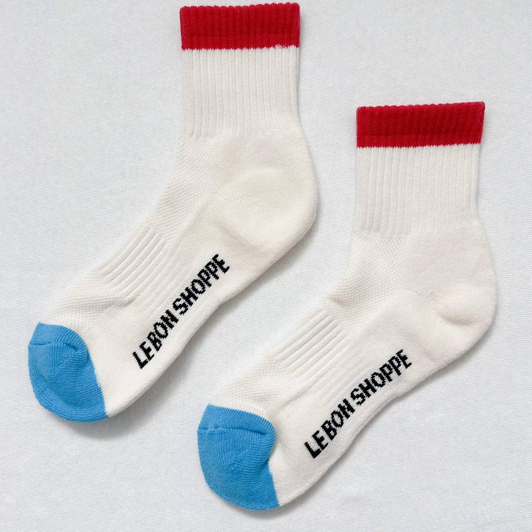 Girlfriend socks - Color block blue Red