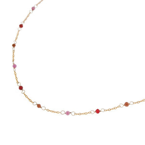 Ketting - Dottie ruby goud