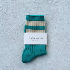 Her Socks Varsity - Espresso