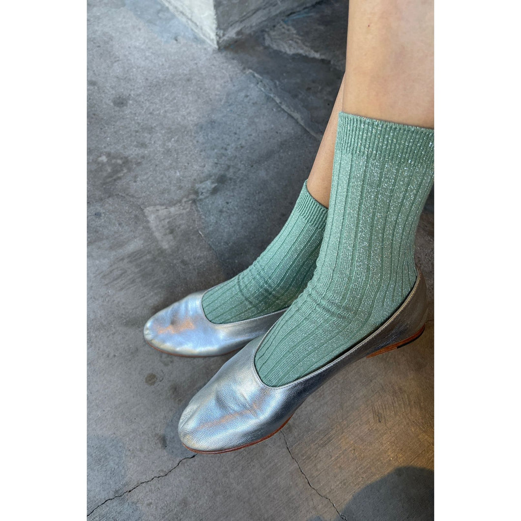 Her Socks - Jade glitter